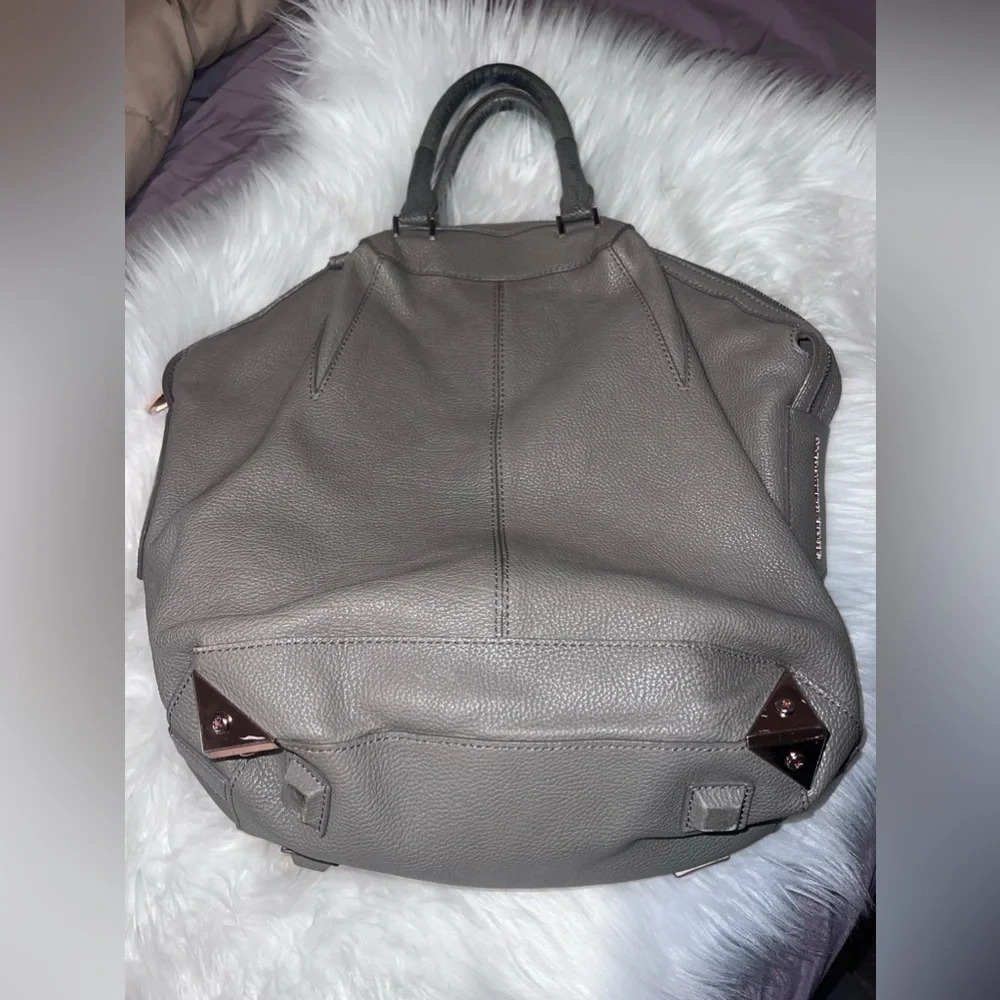 Alexander Wang Gray Pebbled Leather Shoulder Bag